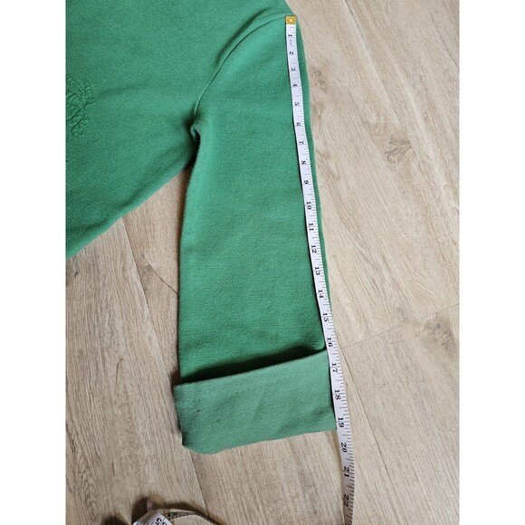 Moth by Antropologie Kelly Green Floral Embossed Cuff Sleeve Cropped Sweater M - Picture 6 of 8